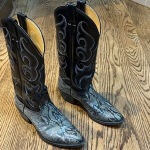 Men’s Nocona Black/Gray  Python Cowboy Boots